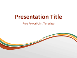 Orange Green Wave Powerpoint Template Abstract Powerpoint
