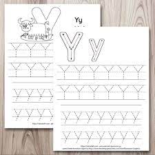 free printable letter y tracing