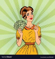 Image result for WOMAN WITH MONEY