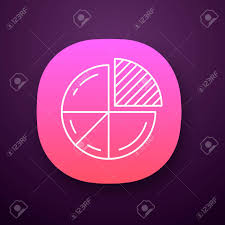 Pie Chart App Icon Circle Divided Into Parts Diagram Circular