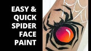 how to face paint a spider easy and