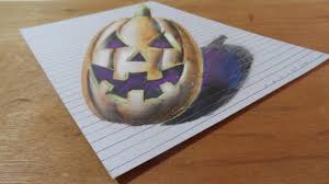 Add a some shading with different crayon colors for an extra 3d look. Draw 3d Pumpkinhead Line Paper Art Youtube