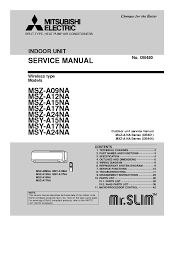 mitsubishi msz a09 24na service manual