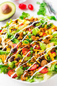 Make a healthy and filling dinner with these recipes featuring ground turkey. Healthy Taco Salad With Ground Turkey And Avocado