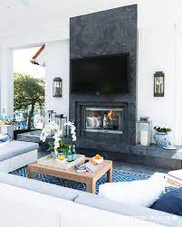 Black Stone Outdoor Fireplace Hearth