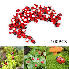 Whole 100pcs Miniature Ladybird