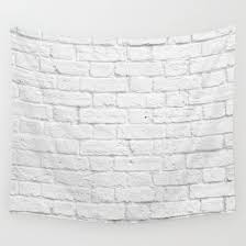 White Brick Walls Tapestry Wall Tapestry