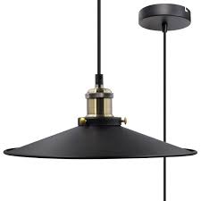 Black Pendant Light Shade Vintage Metal Ceiling Hanging Lamp
