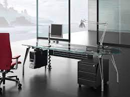 Executive Glass Office Desk Country