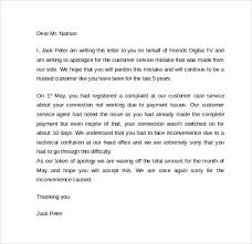 8 Apology Letters To Customer Sles Sle Templates Lettering