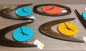 Mid Century Modern Clock Space Boomerang