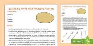 Balancing Forks With Potatoes Activity