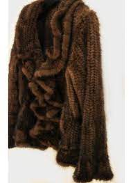 Knitted Mink Fur Jacket Coat Women S