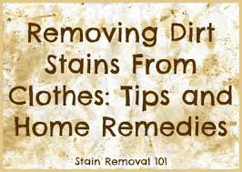 removing dirt stains from clothes tips