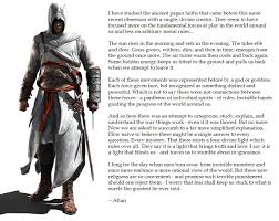 Could that not be an excuse to cover up the fact that he simply has no idea how to cure cancer? Assassins Creed Altair Quotes Quotesgram