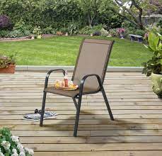 Outdoor Patio Stacking Sling Chair Tan