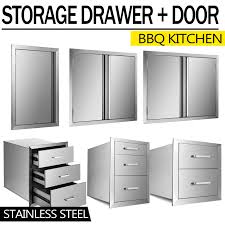outdoor kitchen doors stainless steel