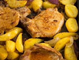 pork chops and potatoes recipe sheet
