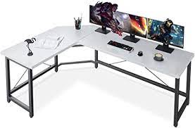 Maybe you would like to learn more about one of these? Amazon Com Coleshome 66 L Shaped Gaming Desk Corner Computer Desk Sturdy Home Office Computer Table Writing Desk Larger Gaming Desk Workstation White Home Kitchen