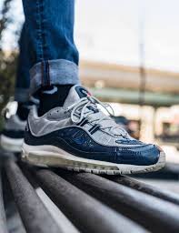 Supreme is super hyped and basically everything with their logo will sell. Supreme X Air Max 98 Obsidian Sneaker Xp
