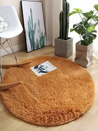 1pc soft round gy decorative carpet
