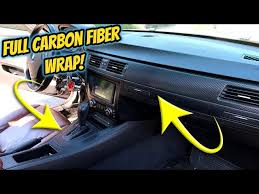bmw e90 full carbon fiber wrap interior