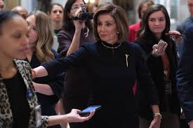 Pelosi compares dems' impeachment inquiry to the so nan is going to dress up as elizabeth warren and toss her instant coffee off the golden gate bridge? House Impeachment Vote How Nancy Pelosi S Mace Brooch Sent A Subtle Message Vox