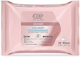 eva collagen makeup remover wipes 25