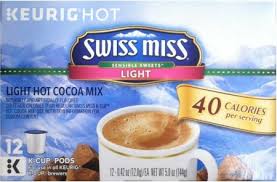 swiss miss light hot cocoa k cup pods