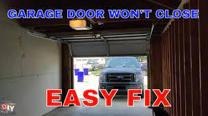 garage door won t close how to fix