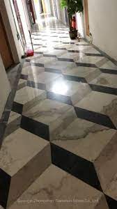 polished white marble flooring tile