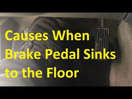 brake pedal sinks to the floor