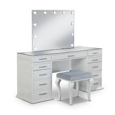 furniture of america marinette contemporary 3 piece vanity set white