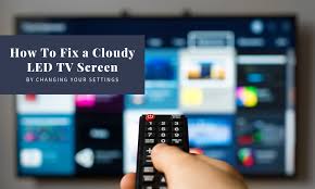 Shining a light on the screen would show the big white lettering slightly better, but any grey/small text is lost to the dark. How To Fix A Cloudy Led Tv Screen By Changing Your Settings Blog