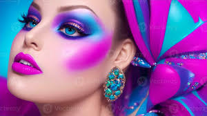 fashion model woman face with fantasy