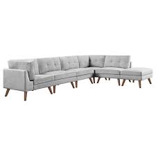 upholstered modular tufted sectional