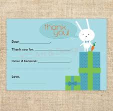 Cute Printable Thank You Note Card Template For Boys And Girls All Children And Kids At Heart