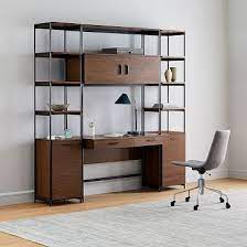 Check out our desk with bookshelf selection for the very best in unique or custom, handmade pieces from our desks shops. Foundry Narrow Bookcase Desk Set Dark Walnut