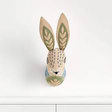 Curious Bunny Animal Head Wall Decor