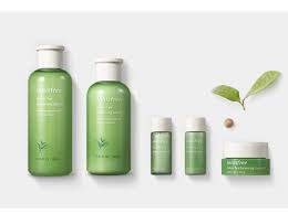 This is a product review of innisfree green tea balancing skin care set. Bá»™ Innisfree Green Tea Balancing Skin Care Trio Set Ex Skincare Set Beauty Cosmetics Skincare Gift Set