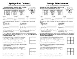 Use the information provided and your knowledge of genetics to answer each question. Sponge Bob Genetics
