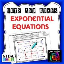 Exponential Equations Dots And Boxes