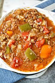 stuffed pepper soup in the slow cooker