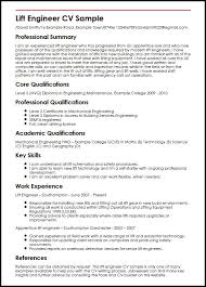The heading of an engineering resume is the title of your curriculum vitae. Lift Engineer Cv Example Myperfectcv