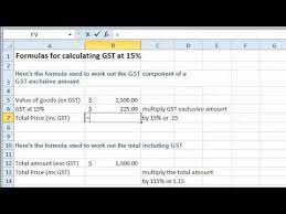 formulas for calculating gst