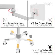 articulating arm rolling floor stand