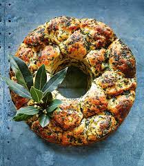 This christmas wreath bread recipe makes a pretty holiday bread made with your choice of dried fruit. Potato And Herb Bread Wreath Recipe Chowhound