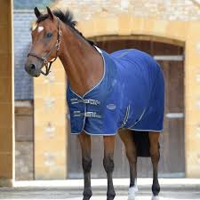 blue fleece horse cooler rug