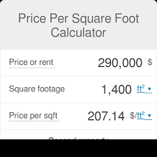 per square foot calculator