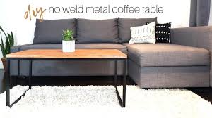 Diy metal coffee table legs. Diy Metal Wood Coffee Table No Welding Diy Huntress